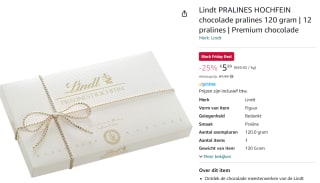 Lindt Pralines 12 stuks voor €5,99 bij Amazon.nl