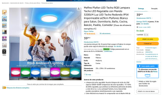 Plafón LED Techo RGB Regulable con mando por solo 19,99€