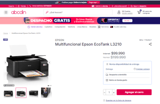 Impresora multifuncional Epson EcoTank L3210 por $99.990