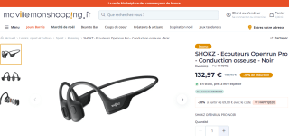 Casque Shokz openrun pro noir à 132,97€