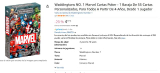 Juego de mesa Marvel playing cards por 4,49€
