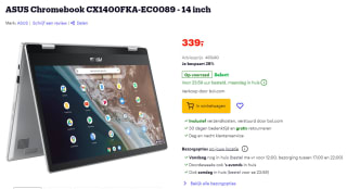 ASUS Chromebook Flip CX1 CX1400FKA-EC0089 voor €339 bij Bol.com