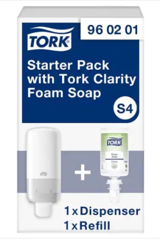 Tork startpakket met dispenser en milde schuimzeepvoor €1,20 bij Vikingdirect