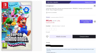 Videojuego Super Mario Bros. Wonder Nintendo por 33,21€