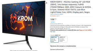 Monitor Krom Kertz RGB 23.8" LED FullHD 200Hz G-Sync Compatible por 106,70€