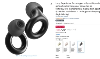 Loop Experience 2 Plus – Oordopjes voor €20,95 met Amazon prime