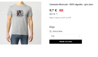 Camiseta para Hombre Kukuxumusu Hitchcook por 9.99€