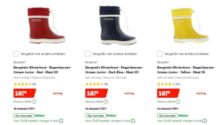 Diverse Bergstein kids laarzen voor €18,99 bij Bol.com