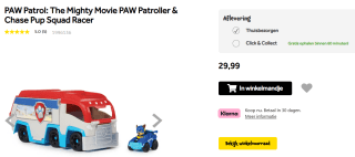 PAW Patrol: The Mighty Movie PAW Patroller & Chase Pup Squad Racer voor €17,99 met de Intertoys kortingscode