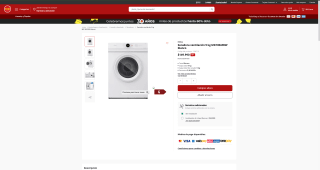 Secadora ventilación 9 kg MD100A90W blanco por solo $149.990