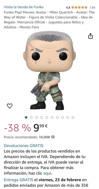 Funko Pop! Movies: Avatar - Miles Quaritch - Avatar: The Way of Water por 9,99€