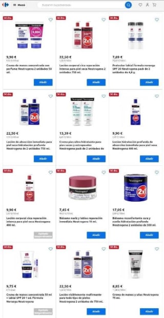 5€ por la compra de 15€ en una selección productos desde Carrefour