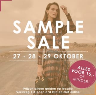 Sample Sale van Dressesonly in Alphen aan den Rijn 27-29 oktober