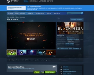 Juego Black Mesa Steam por solo 1,95€