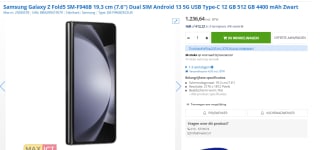Samsung Galaxy Z Fold5 512GB/12GB voor €1.236,64 bij Max ICT