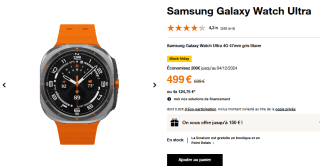 Montre Connectée Samsung Galaxy Watch Ultra 4G/Bluetooth à 499€