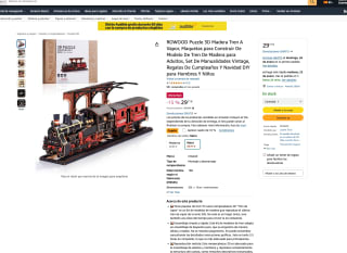 Puzzle ROWOOD 3D Madera Tren A Vapor por solo 26,73€