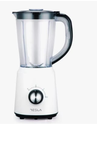 Batidora de Vaso Tesla BL201W - Licuadora 500W, Jarra de Vidrio Templado 1.5L, 2 Velocidades + Función Pulsar, 4 Cuchillas Acero Inoxidable, Antideslizante, Desmontable y Apto para Lavavajillas por 10.45€