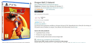 Dragon Ball Z Kakarot PS5 por 12,99€.