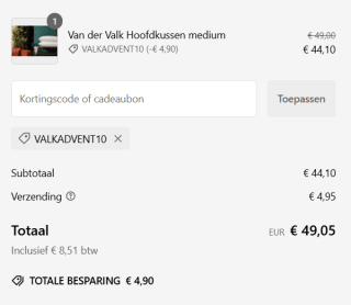 Kortingscode voor 10% korting op de hele collectie van Valk Store