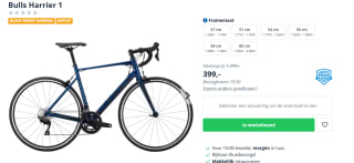 Bulls Harrier 1 racefiets voor €399 bij Mantel