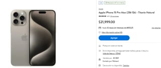 iPhone 15 Pro Max 256GB por $18,799 en Walmart con Banorte