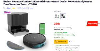 iRobot Roomba Combo 2 Essential Robotstofzuiger met Dweilfunctie voor €249 bij Bol