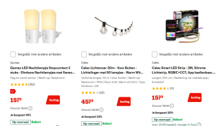 Tot 30% korting op verlichting van o.a. Philips Hue, Calex en meer bij Bol