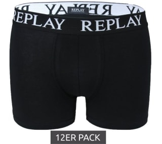 Replay - Heren Boxershorts - Zwart - 12 Pack voor €44,99 bij Outlet46