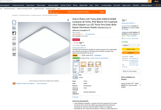 Plafon LED Techo 20W 6500K por solo 11,13€