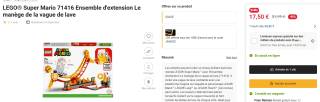 Lego Super Mario Rit over Lavagolven uitbreidingsset (71416) voor €17,50 bij Fnac