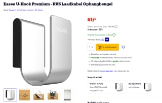 Easee Home / Charge - Kabelhouder voor €51,21 bij Bol