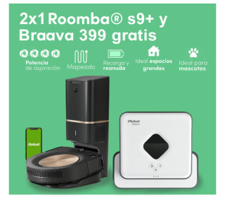 2x1 iRobot Roomba® s9+ y Braava® 399 GRATIS por 799.99€