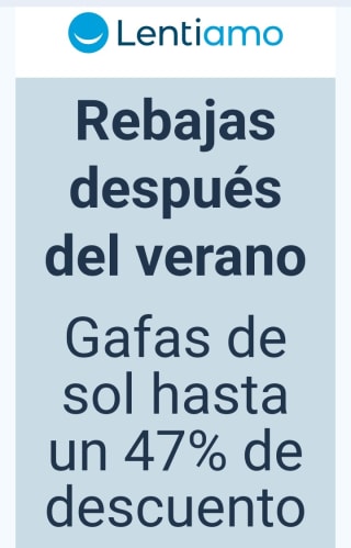 -47% en Gafas de sol en Lentiamo.