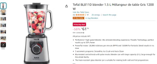 Tefal Perfectmix+ High Speed Blender 1,5L voor €61,74 met Amazon Prime