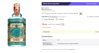 4711 Original - Eau de Cologne, Colonia Unisex; 400 ML por 19,95€