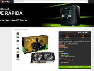 Placa Gráfica da Galax, modelo NVIDIA GeForce GTX 1660 de 6GB - R$ 1.099