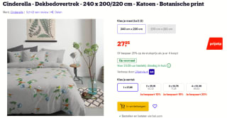 Cinderella - Dekbedovertrek - 240 x 200/220 cm voor €27,95 bij bol.com