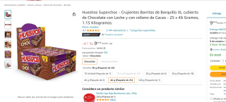 Huesitos Superchoc 25 x 46gr -1.15KG por 9.94€
