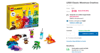 LEGO Classic: Monstruos Creativos a $159 en Coppel