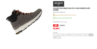 Botas de Trekking de Hombre Dolomite Braies High GTX oir 65€