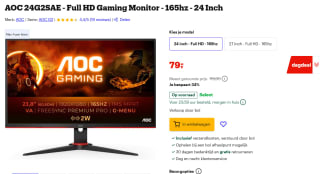 AOC Gaming 24G2SAEBK - LED-monitor voor €79 bij Bol