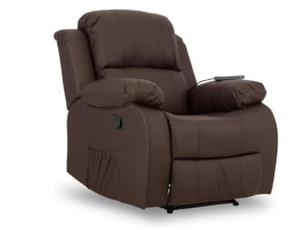 Don Descanso - Sillón Masaje Relax Calor Trevi Choco Reclinable 160º con 8 Motores Silenciosos dos colores a elegir por 289,99€