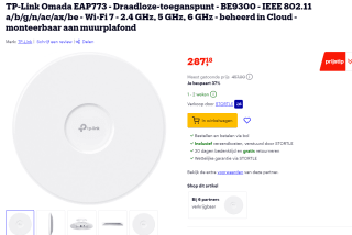 TP-Link Omada EAP773 accesspoint voor €284,75 bij Senetic