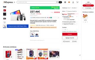 Nintendo Switch OLED blanca por 227,46€