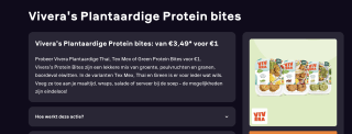 Vivera's Plantaardige Protein bites voor €1 na Scoupy Cashback