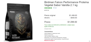 Proteína Birdman Falcon Performance a $1,099 en Costco