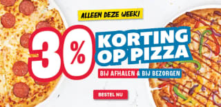 30% korting op alle Domino's Pizza