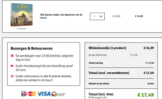 Catan: De opkomst van de Inca's voor €17,49 bij Kruidvat