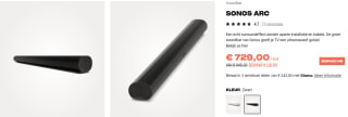 Sonos ARC soundbar voor €729 bij HifiKlubben